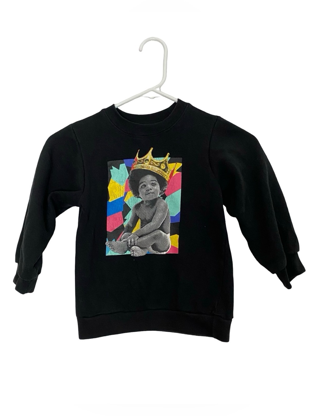 Notorious BIG Kids Sweatshirt Size 5T Unisex Boys Girls Biggie Pullover Black